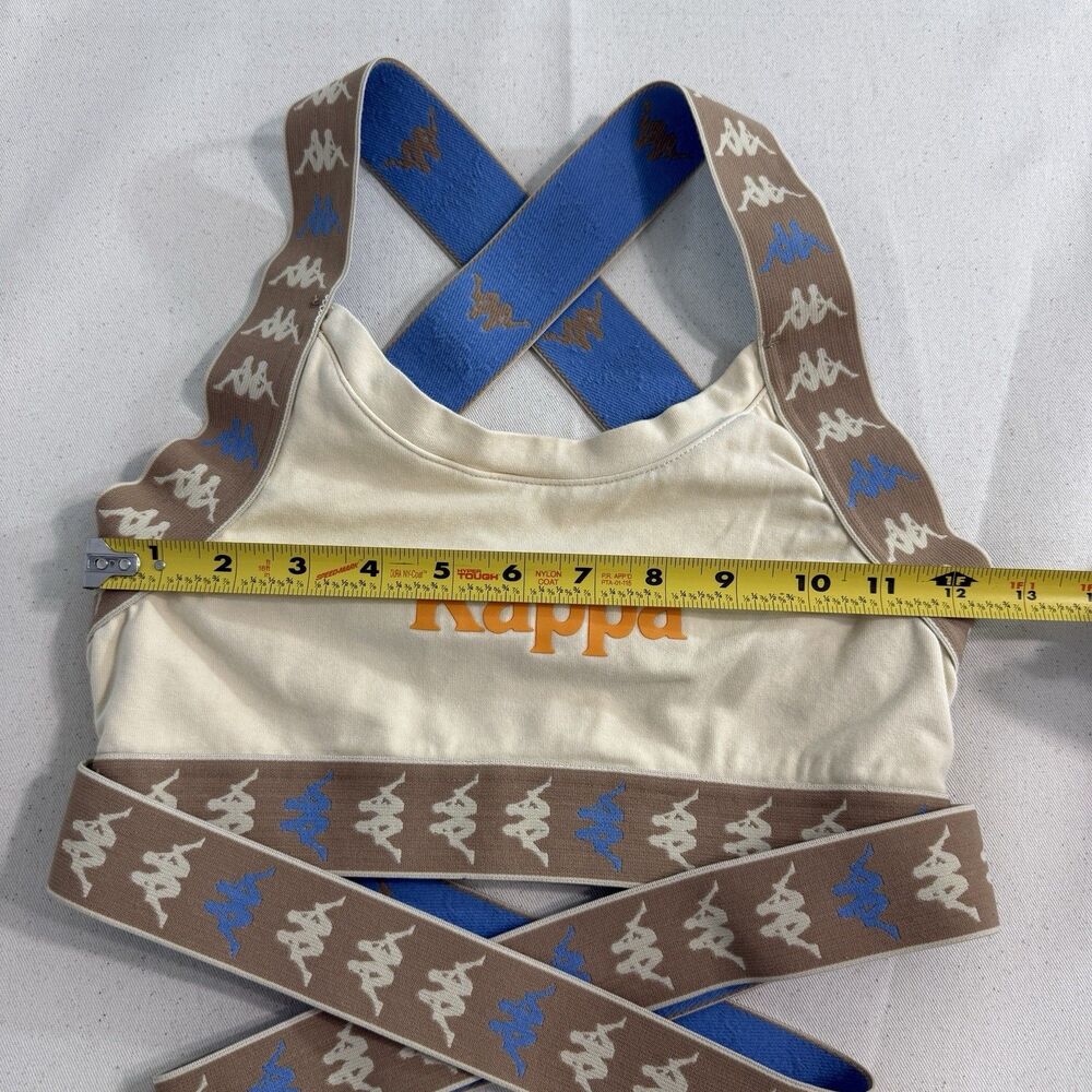 Kappa Womens 222 Banda Ivohibe Bra Top Blue and Cream Size Small Women - Picture 4 of 8